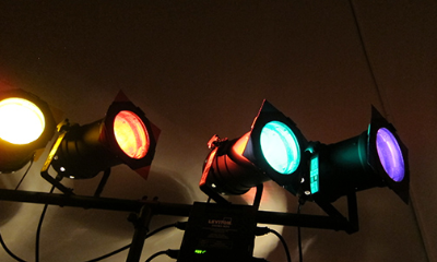 Colored spotlights
