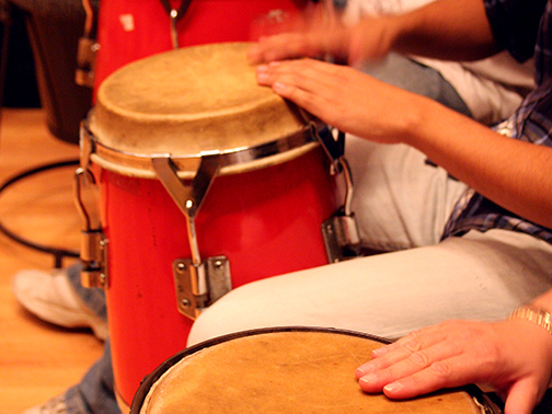 Drumming close up